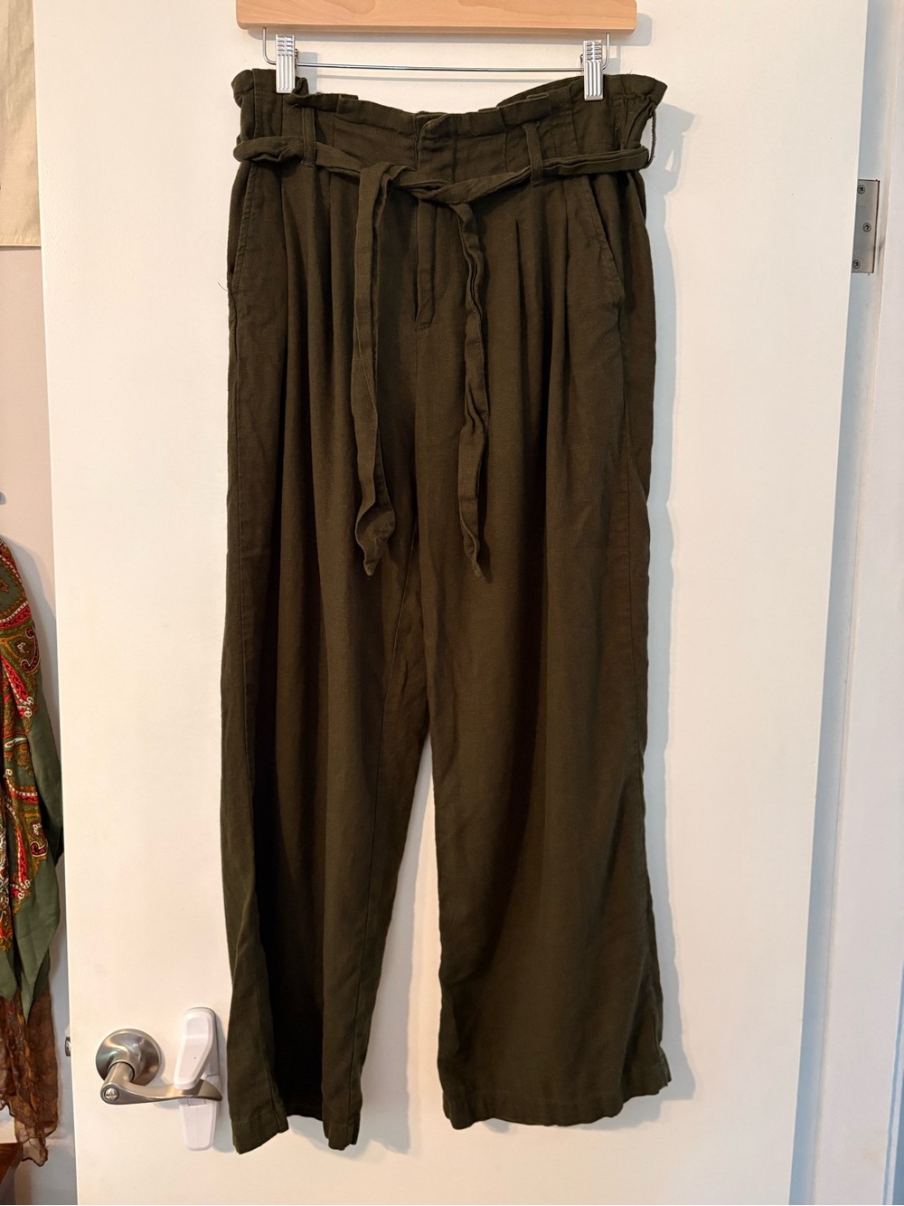 Definitions by d.jeans High Waisted Linen Blend Paper Bag Trousers
